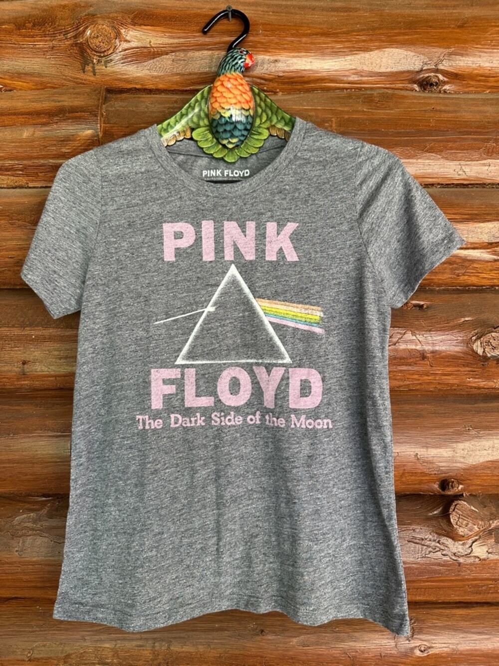 Pink Floyd Heather Gray Tee with Pink Lettering